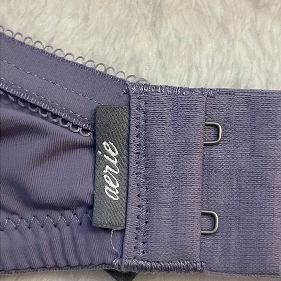 Aerie Lavender Lace Bra with Black Trim - Picture 6 of 7